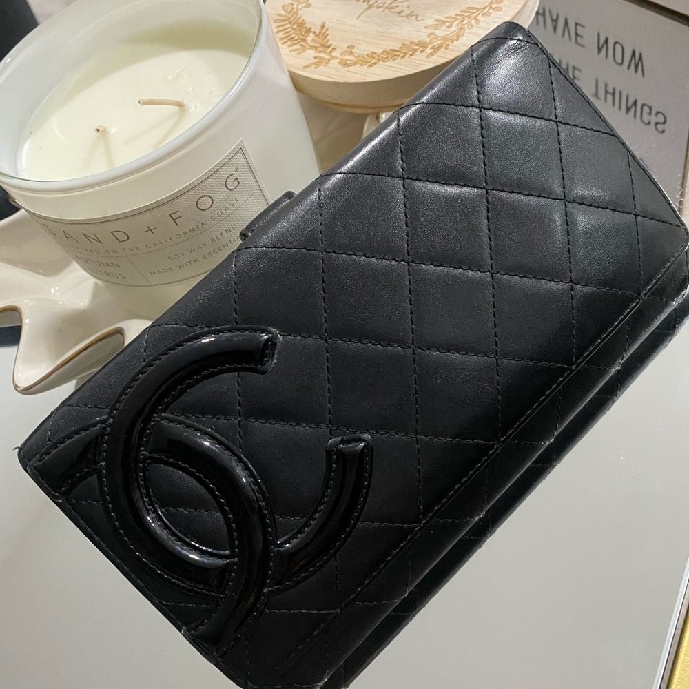 Authentic CHANEL Cambon black wallet